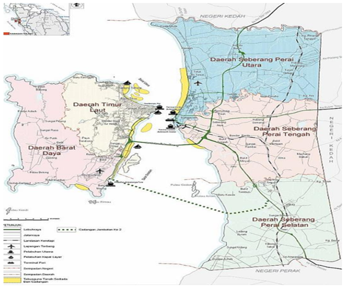 Map-1. The state of Penang — the study area